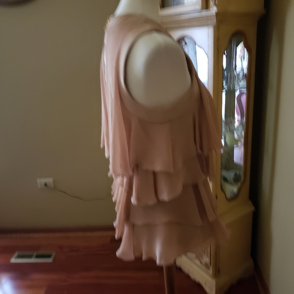 BALMAIN PARIS TIERED SILK LACE-UP TOP - Picture 6 of 15